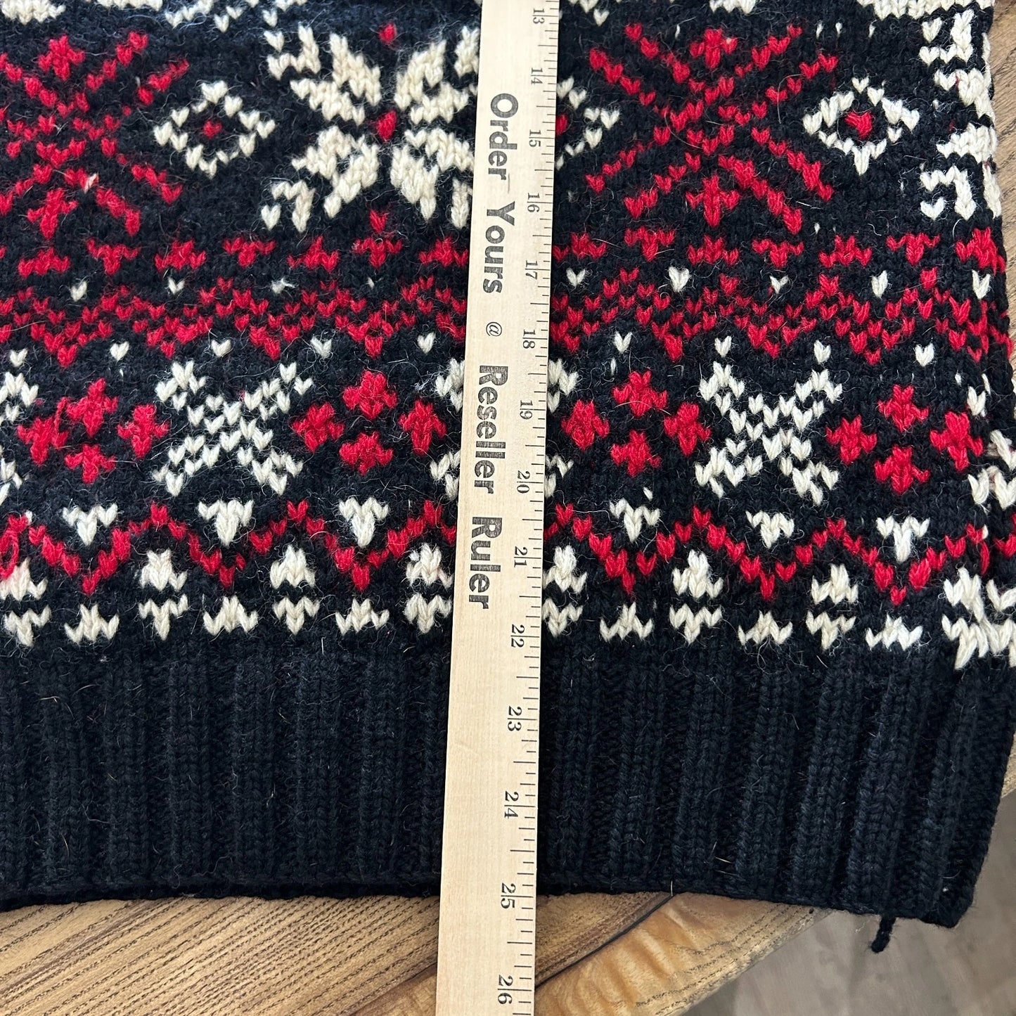 VINTAGE 80s | Ralph Lauren Nordic Snow Bear Wool Hand Knit Sweater sz M