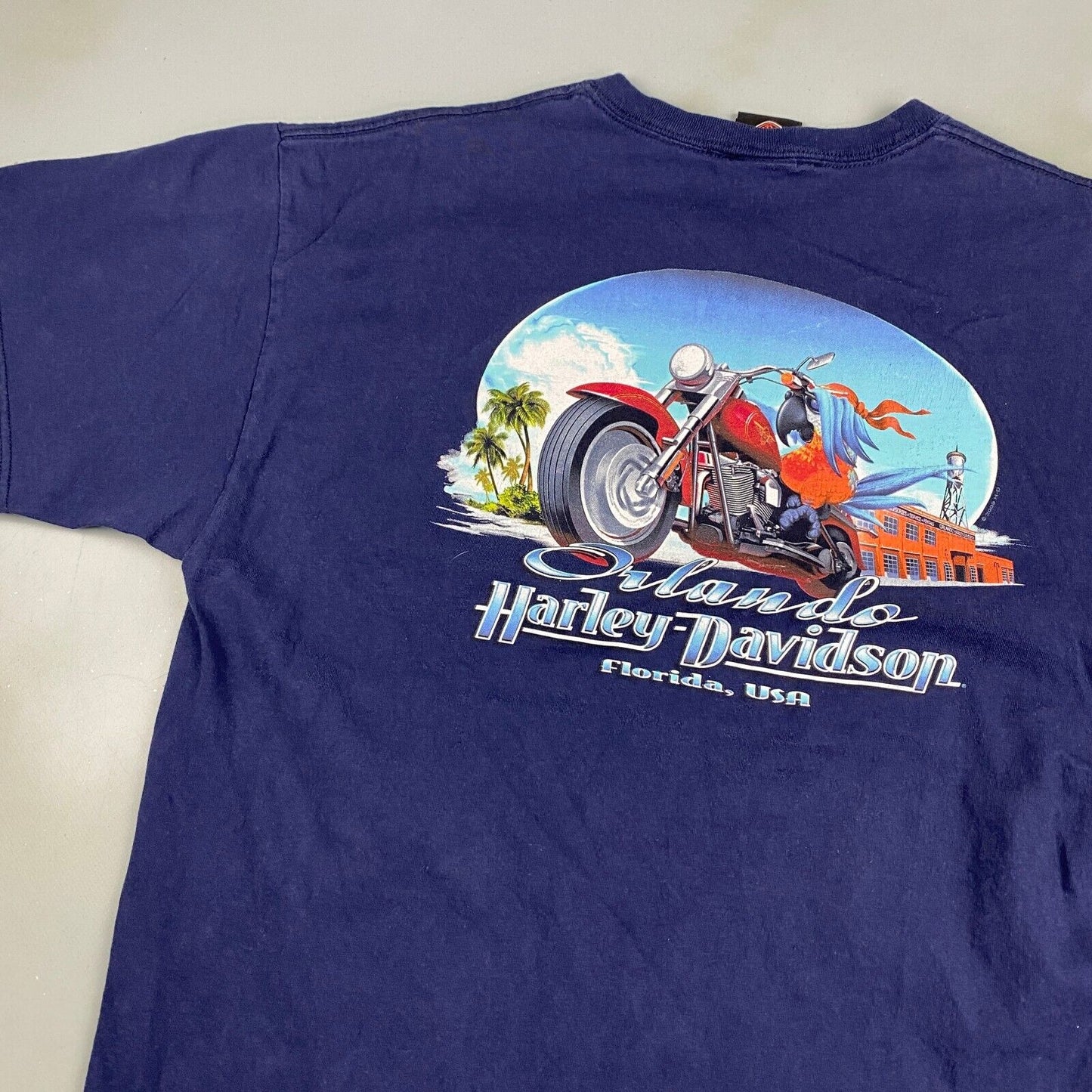 VINTAGE Harley Davidson Orlando Biker T-Shirt sz Large Adult
