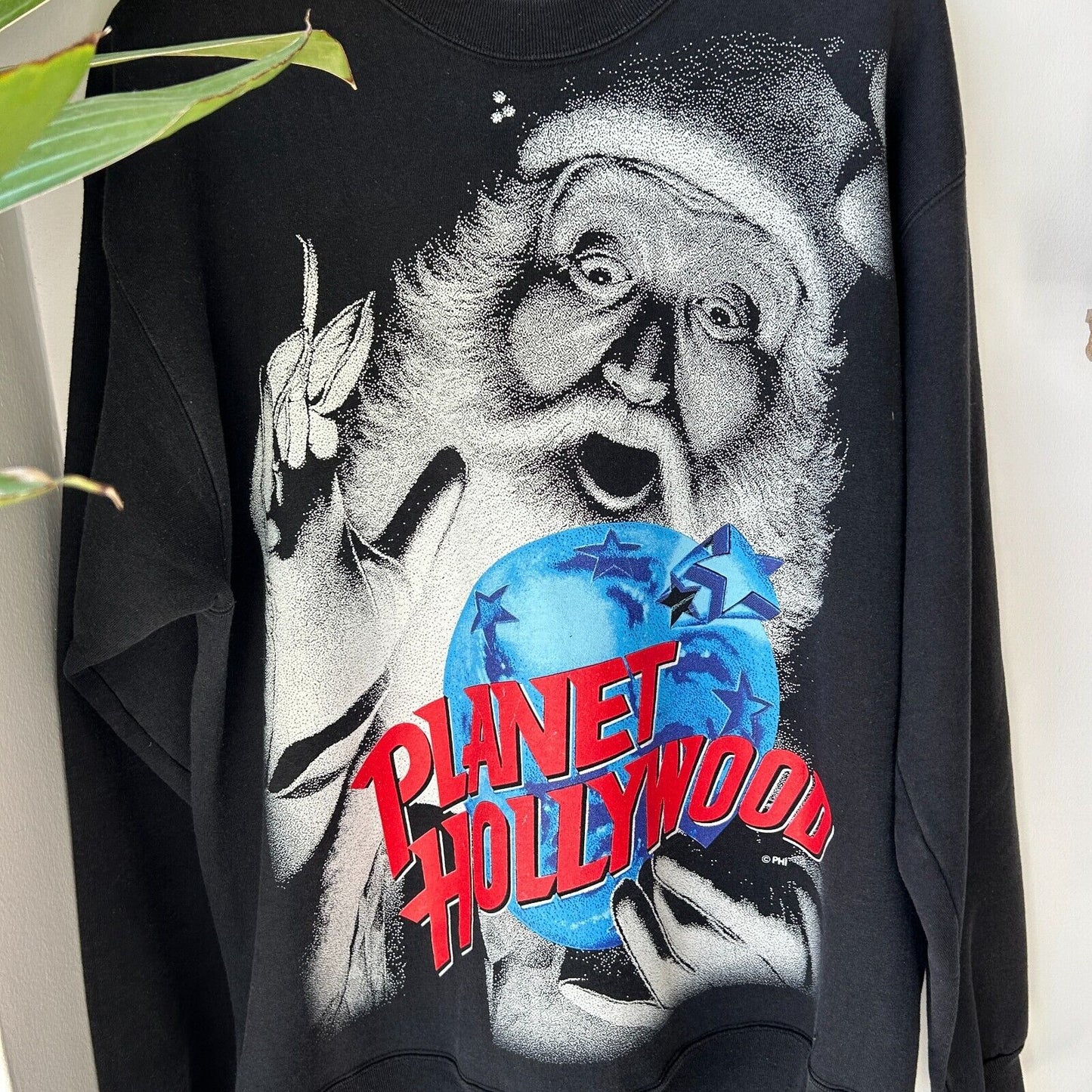VINTAGE 90s | Planet Hollywood Huge Graphic Crewneck Sweater sz L Adult