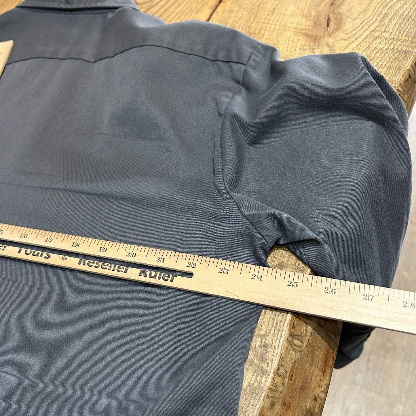 VINTAGE | Dickies Grey Button Down Work Shirt sz L