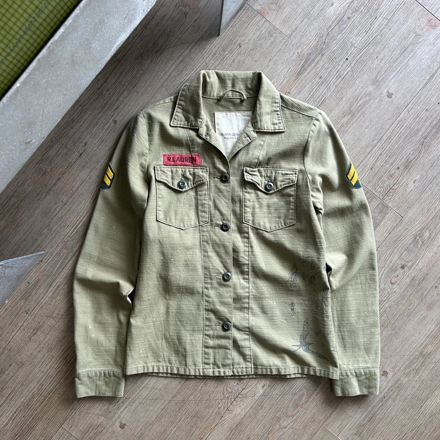 Vintage Y2k | Denim & Supply Ralph Lauren OG 107 Military Field Jacket sz S