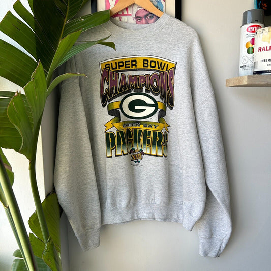 VINTAGE 90s | Green Bay Packers NFL SuperBowl Sweater sz XXL Adult