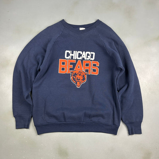 VINTAGE 90s Chicago Bears Logo NFL Crewneck Sweater sz Medium Adult