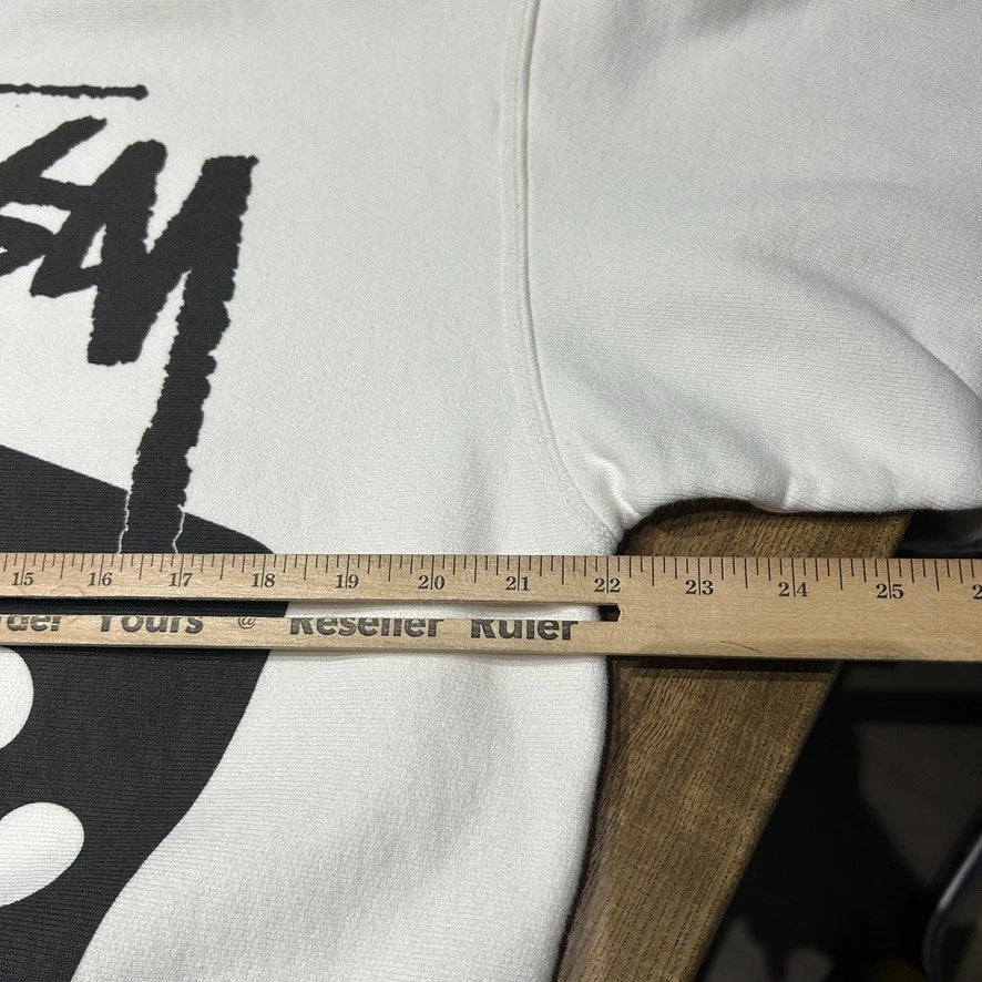 STUSSY | Dice Logo White Crewneck Sweater sz S/M