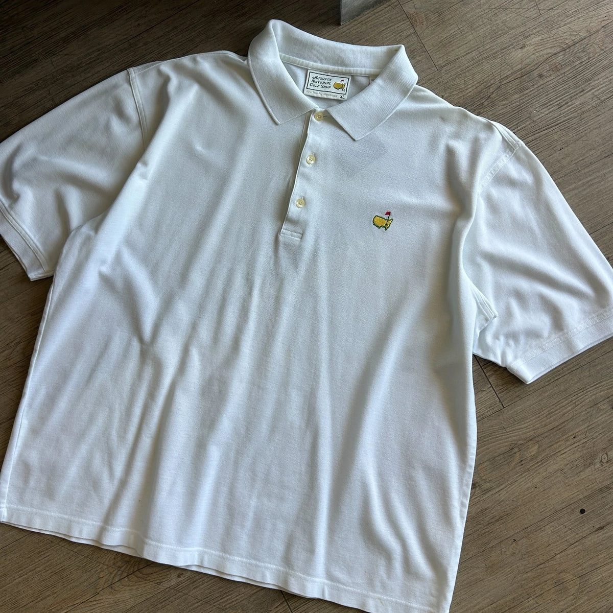 MASTERS | Vintage Augusta National Golf Shop White Polo Shirt sz XL