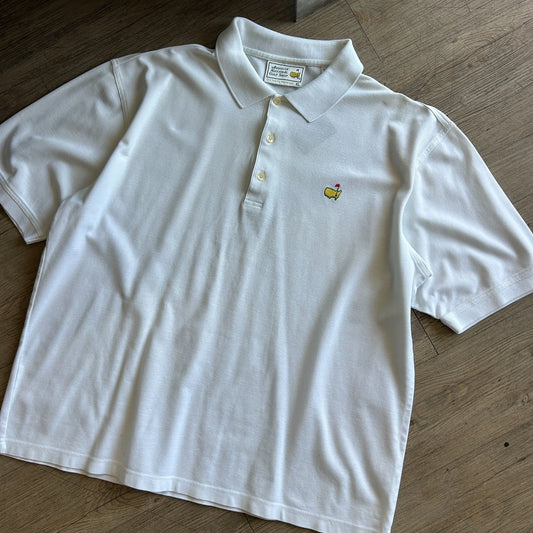 MASTERS | Vintage Augusta National Golf Shop White Polo Shirt sz XL