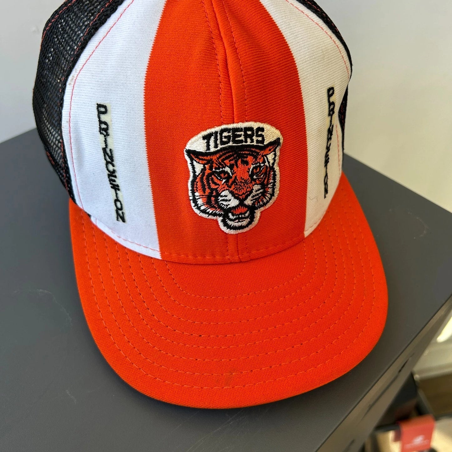 VINTAGE 80s 90s | Princeton Tigers Mesh Trucker Snapback Hat sz OS
