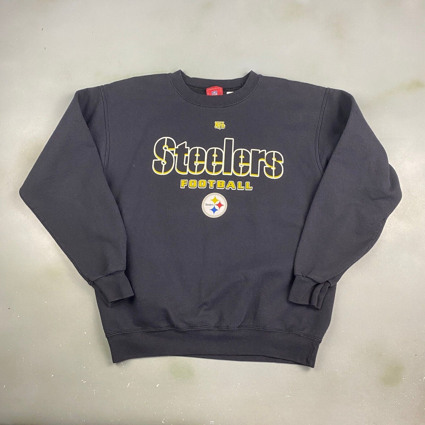 VINTAGE NFL Pittsburgh Steelers Football Crewneck Sweater sz Large Mens Adult