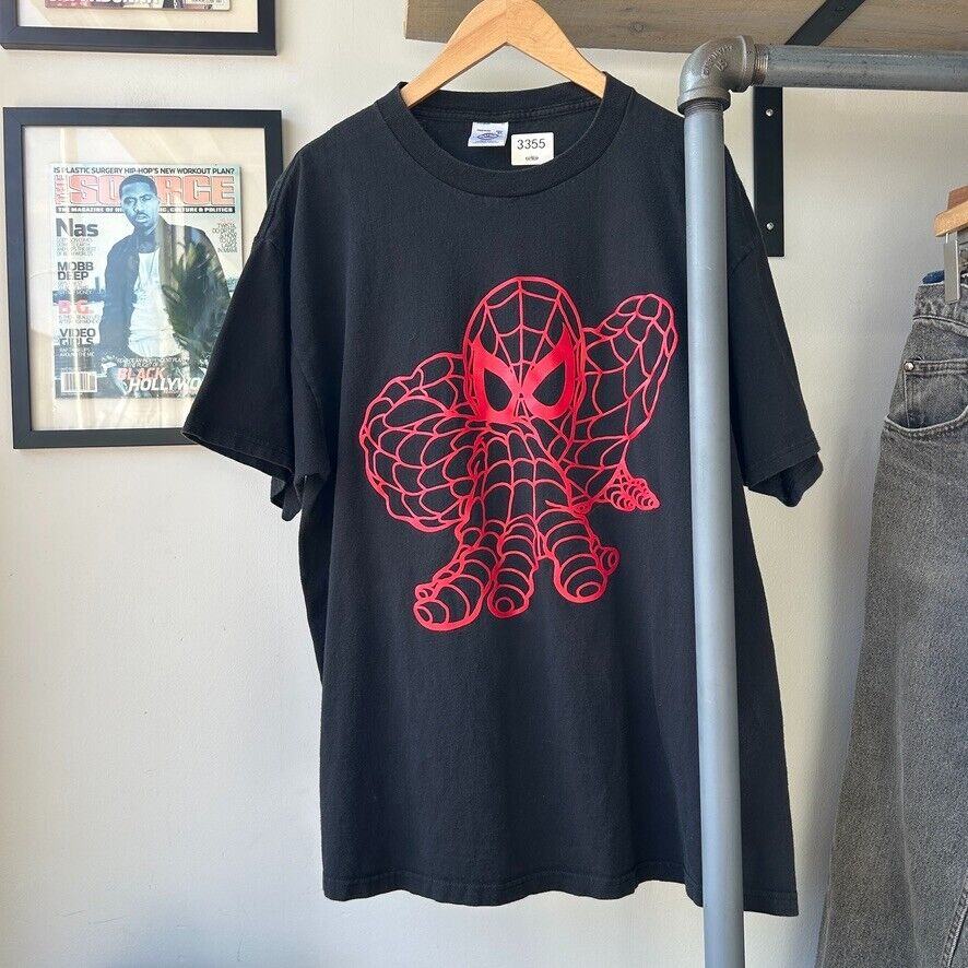 VINTAGE | Spiderman Illustration T-Shirt sz XL