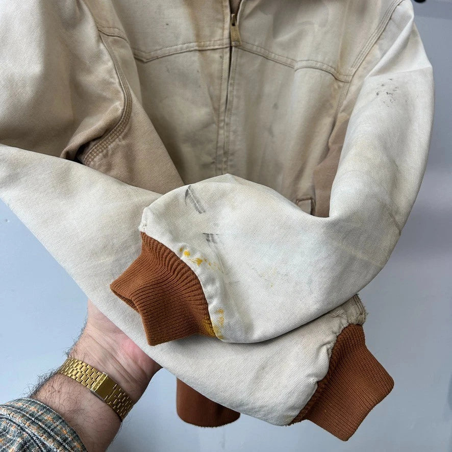 VINTAGE | Carhartt Sun Faded Thrashed Santa Fe Bomber Jacket sz L