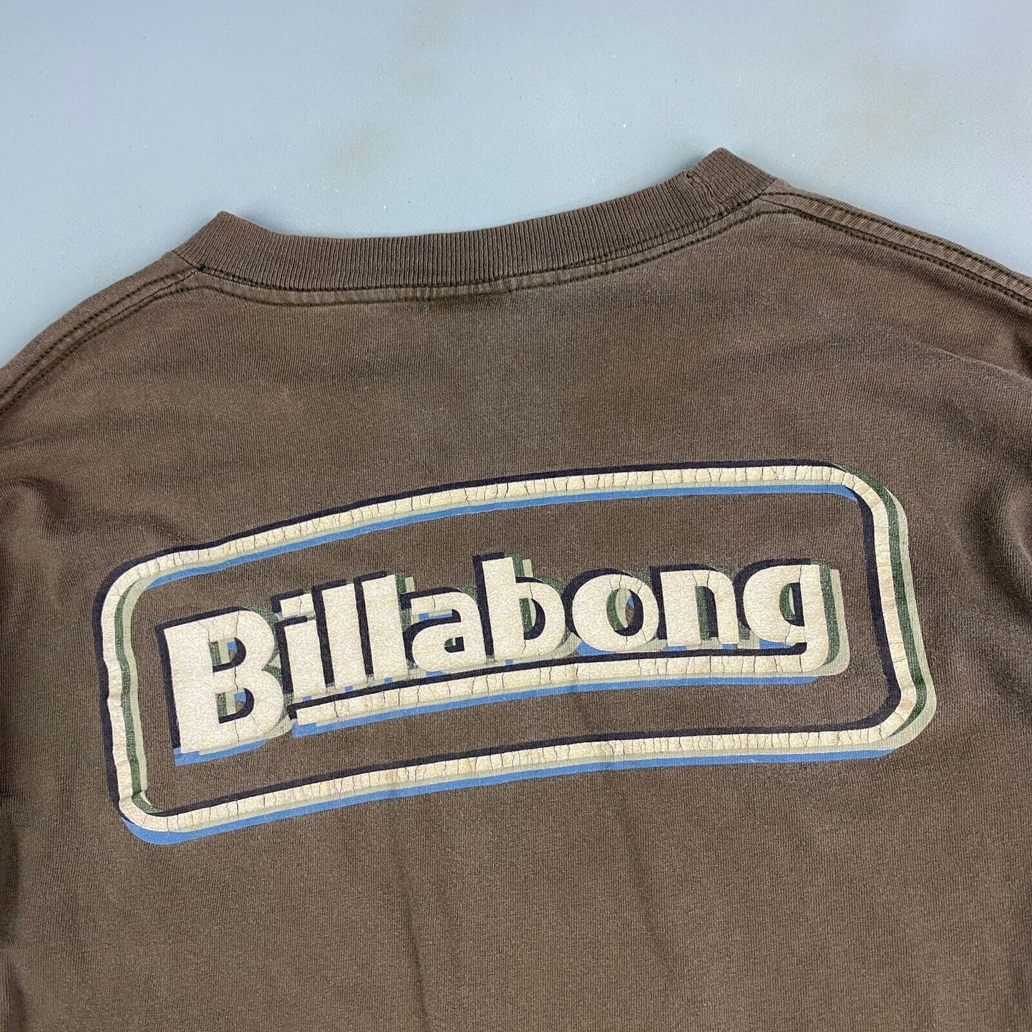 VINTAGE 90s Billabong Brown Long Sleeve T-Shirt sz Medium Men Adult