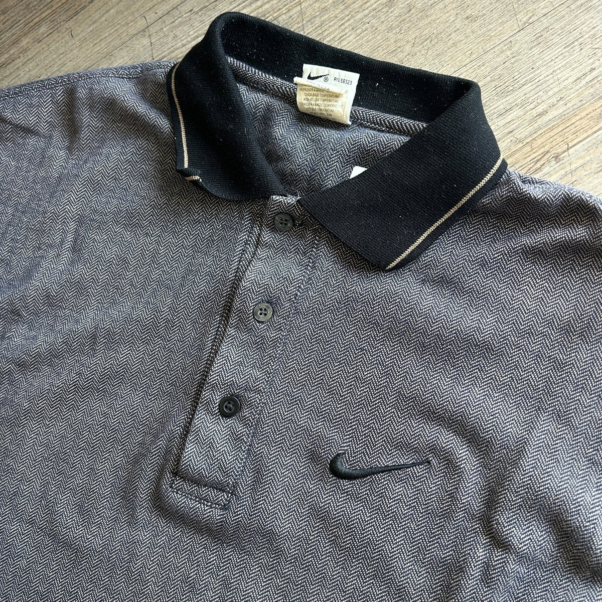 1990s | NIKE Herringbone Golf Polo Shirt sz L/XL