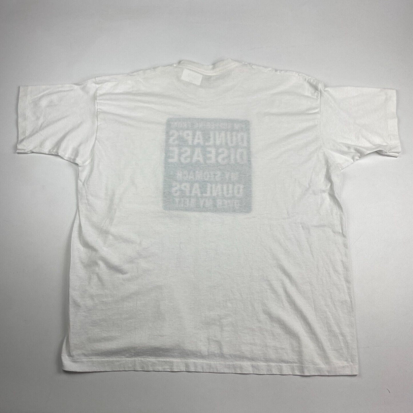 VINTAGE 90s Suffering From Dunlap's Disease Joke Graphic T-Shirt sz XXL Men