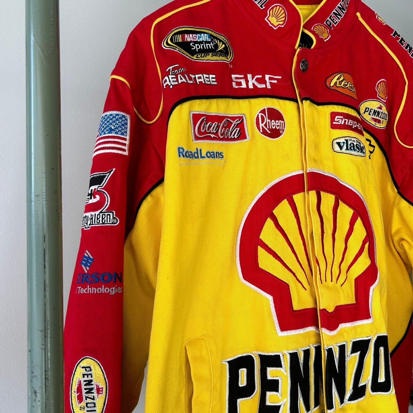 VINTAGE | NASCAR PENNZOIL Sponsors Chase Racing Bomber Jacket sz L Adult