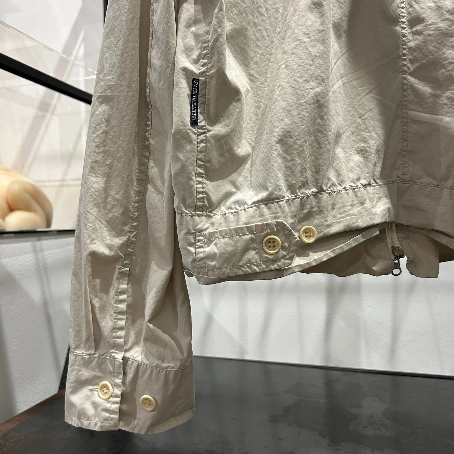 VINTAGE | VALENTINO Jeans Cream Blouson Light Jacket sz L 54