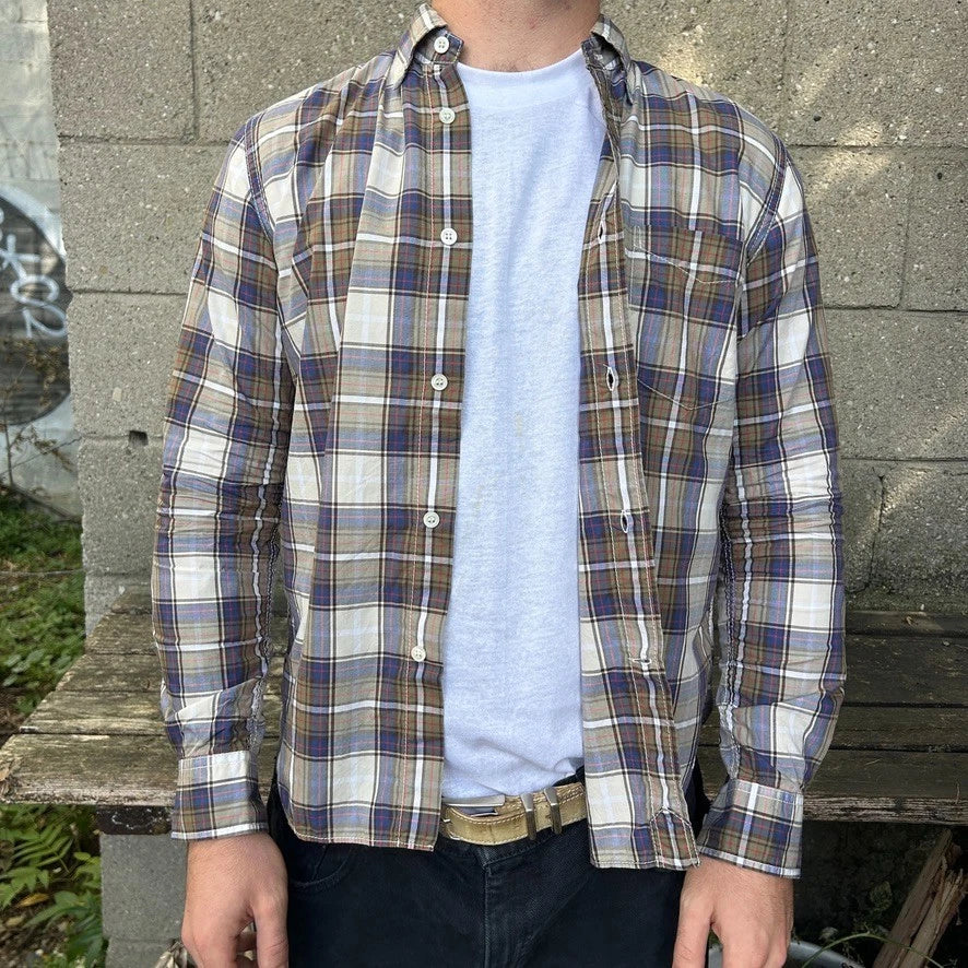 Comme Des Garcons Homme | 2012 Plaid Cotton Button Down Shirt fits S/M