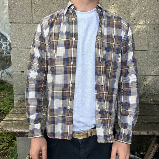 Comme Des Garcons Homme | 2012 Plaid Cotton Button Down Shirt fits S/M