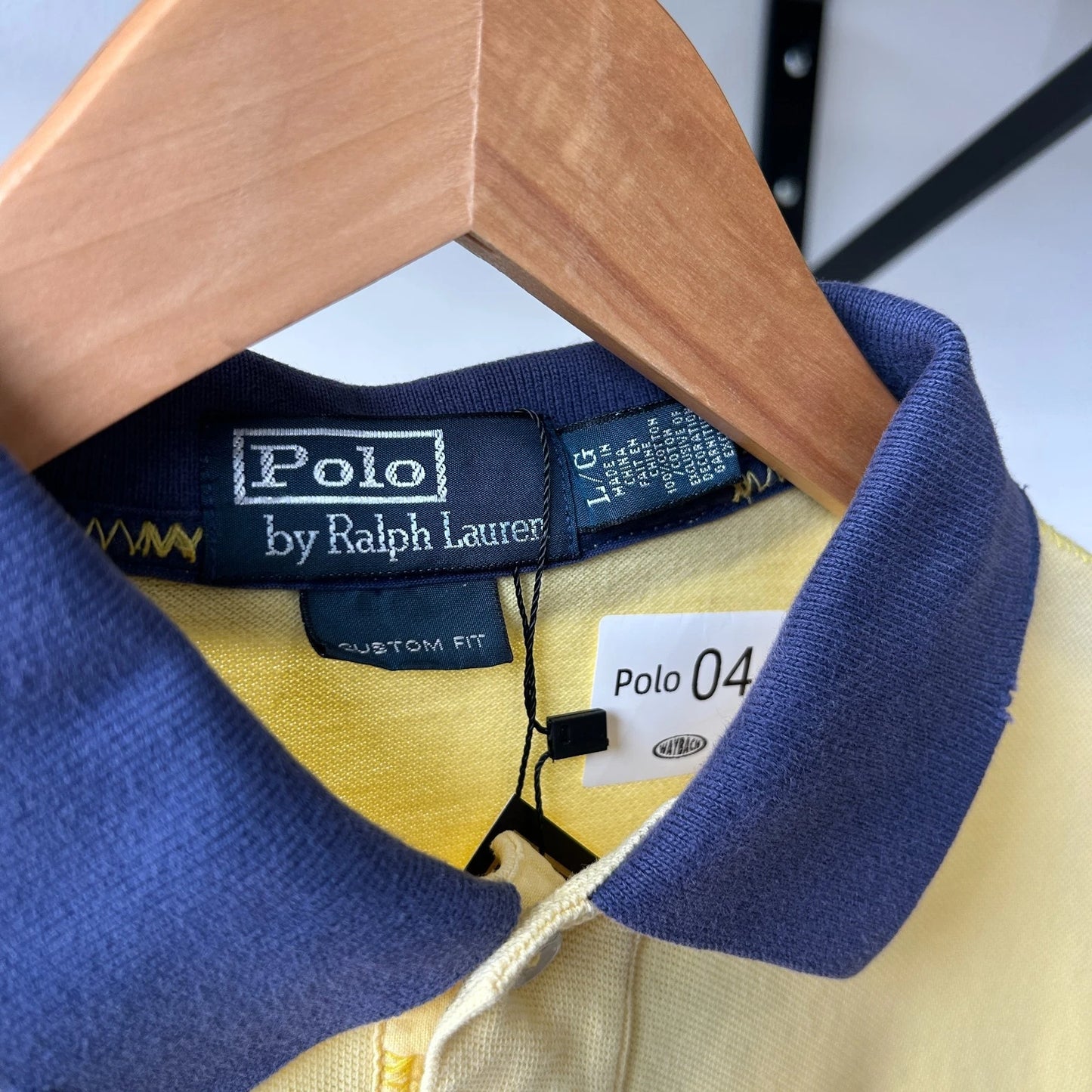 VINTAGE Y2k | Ralph Lauren Big Pony Two Tone Polo Shirt sz L