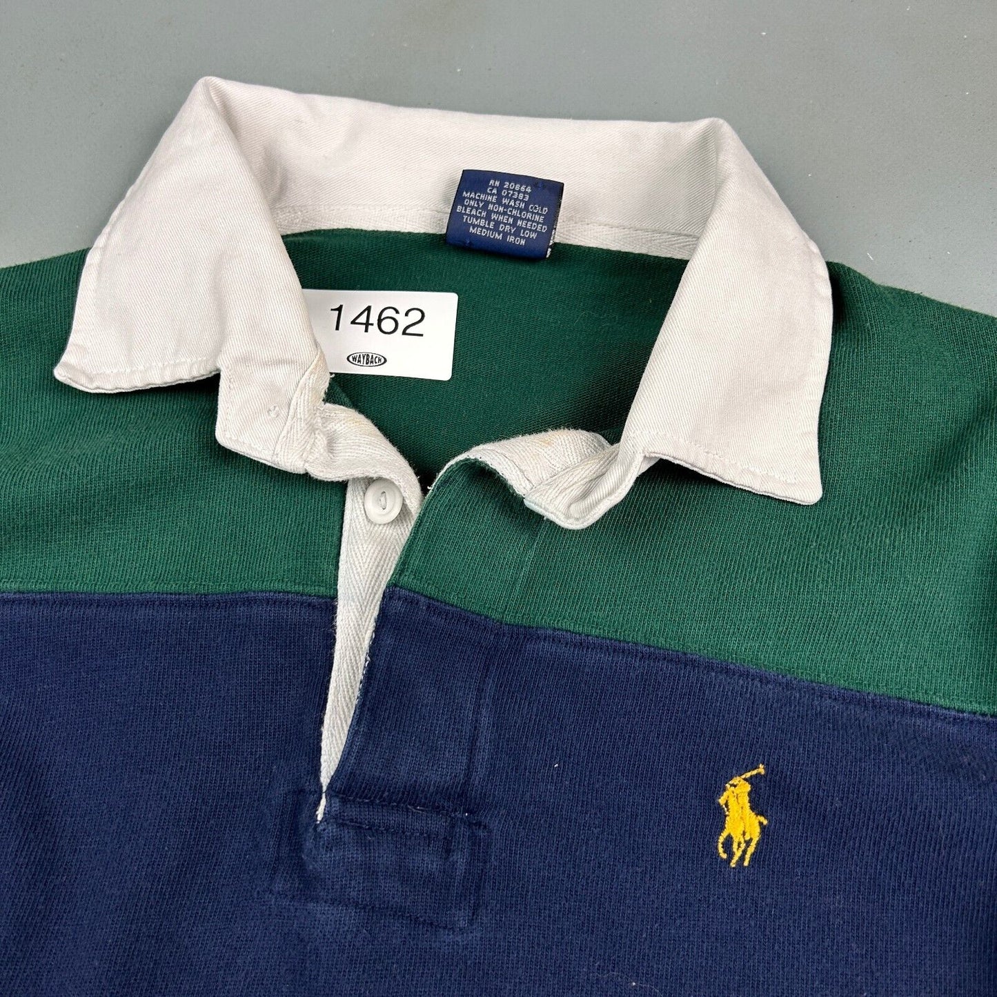 VINTAGE Ralph Lauren Striped Polo Rugby Shirt sz Youth Large | Adult XS