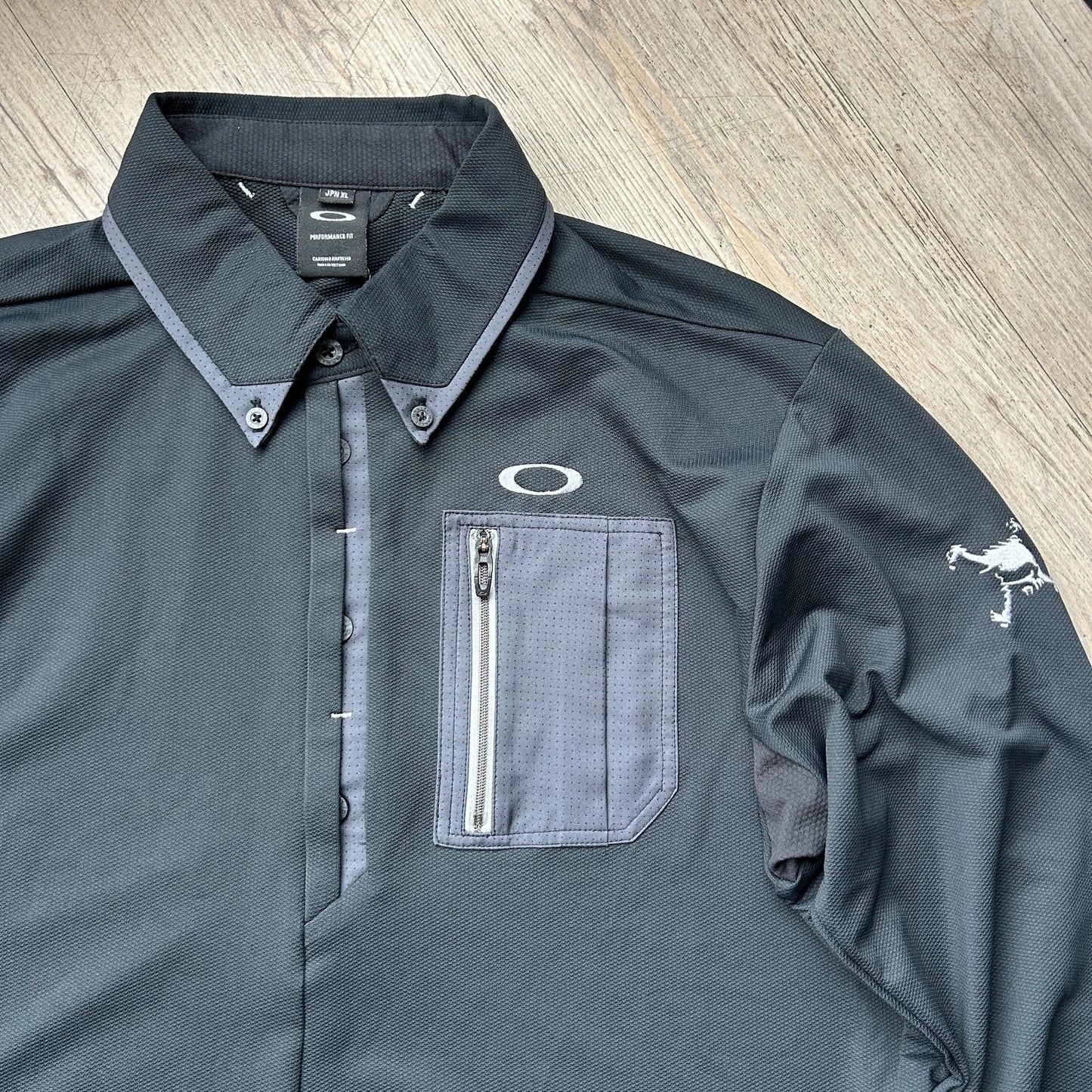 OAKLEY | Technical 1/2 Button Down Golf Polo Shirt sz L