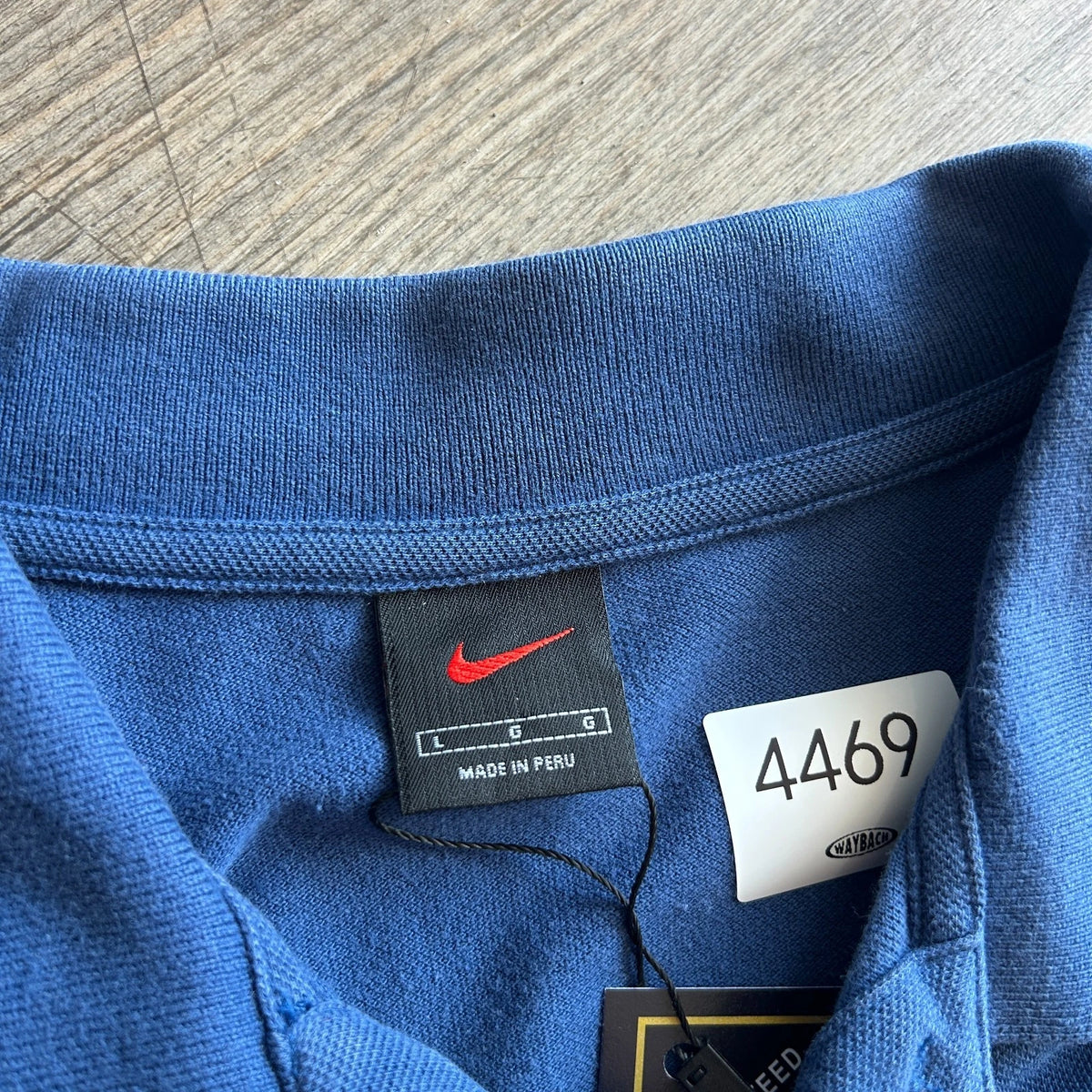 1990s | NIKE Mid Swoosh Blue Golf Polo Shirt sz L