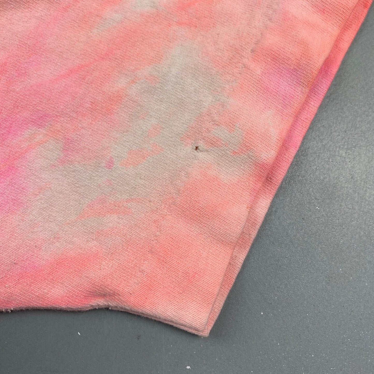 VINTAGE 90s Pink Peach Marble Tye Dye Blank T-Shirt sz X-Large Men