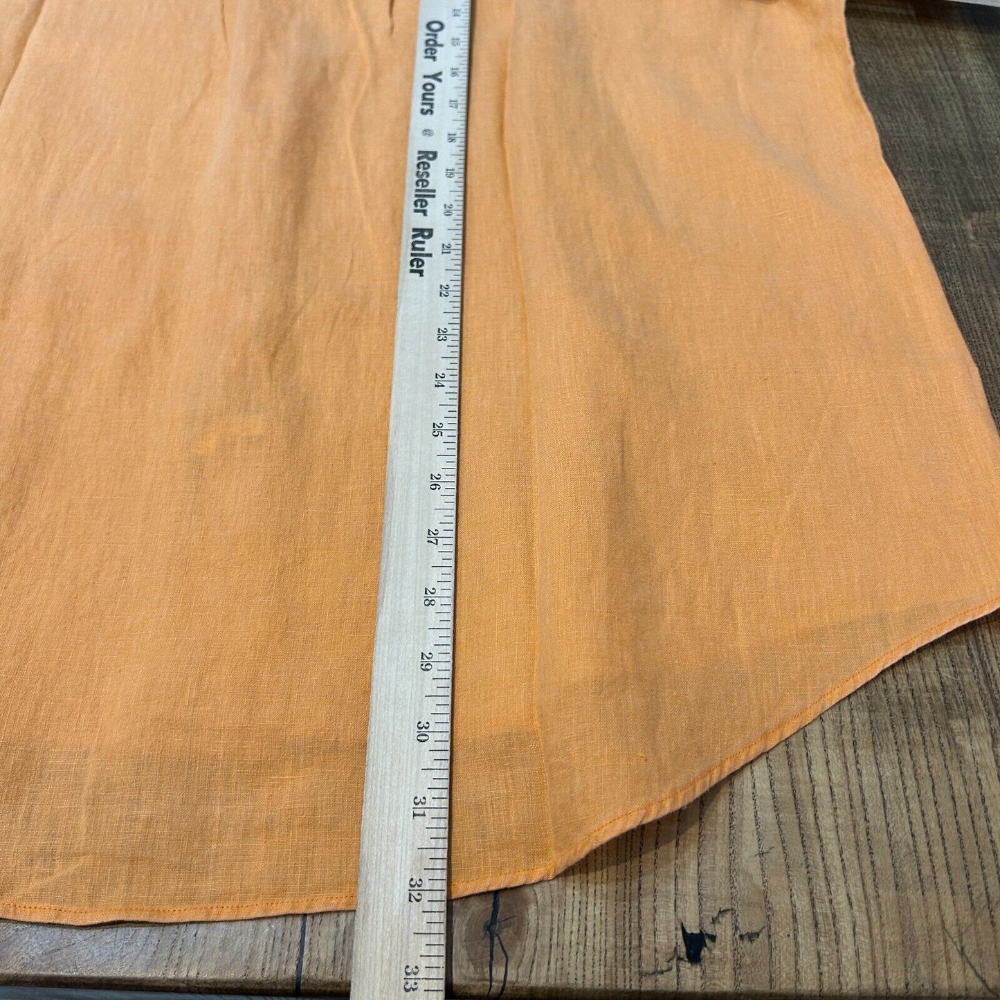 VINTAGE | Ralph Lauren Orange Linen Short Sleeve Button Down Shirt sz XL