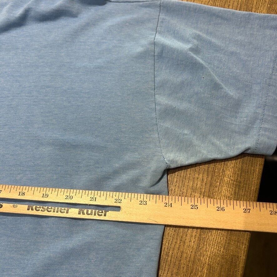 VINTAGE 90s | Faded Blue Blank T-Shirt sz XL