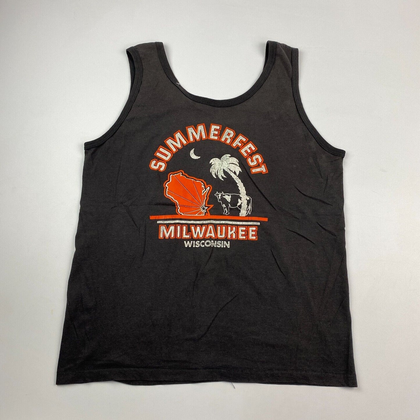 VINTAGE 90s Rock Stage Summerfest Biker Tank Sleeveless T-Shirt sz M Mens