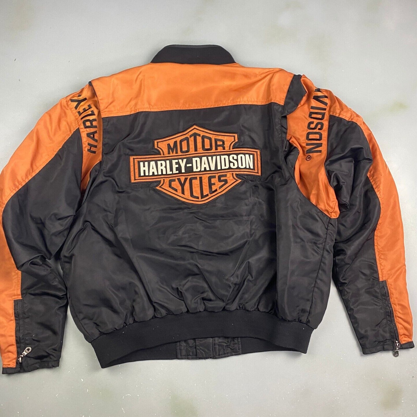 VINTAGE Harley Davidson Motorcycle Nylon Biker Jacket sz XL Adult Men