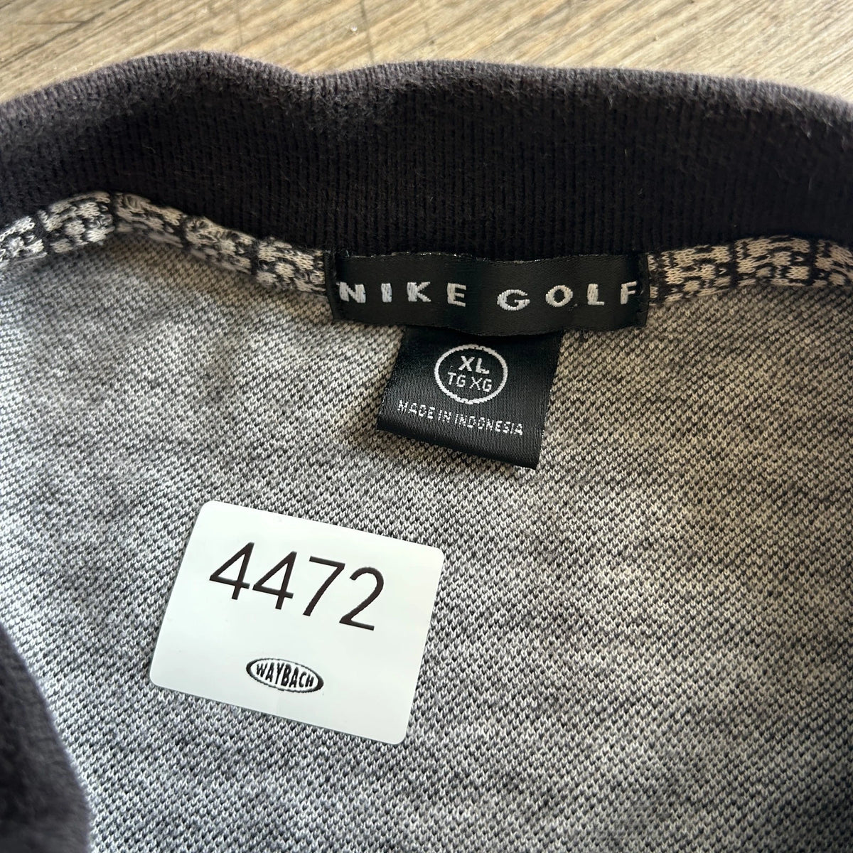 1990s | NIKE GOLF Geometric Textured Rugby Polo Shirt sz XL