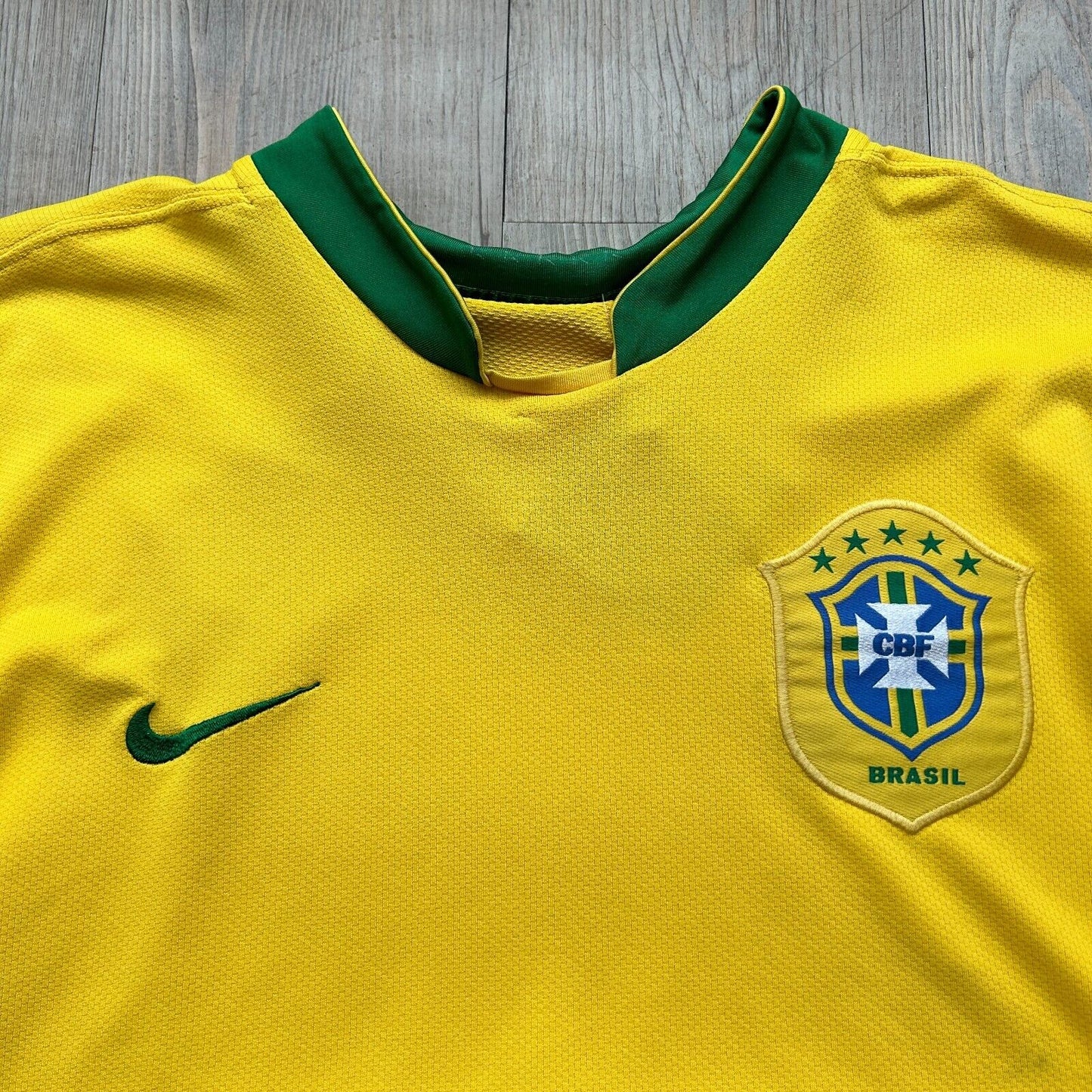 VINTAGE | NIKE Brasil Soccer Football Club Sm Swoosh Jersey sz XL Adult