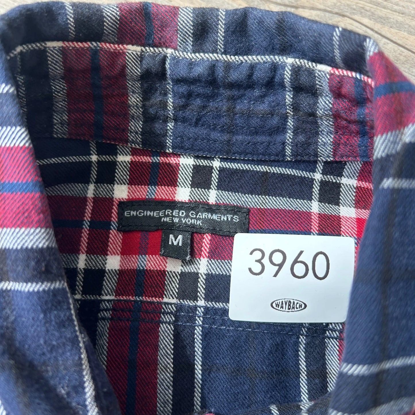 Engineered Garments NY | Plaid Flannel Reverse Pocket Button Down Shirt sz M