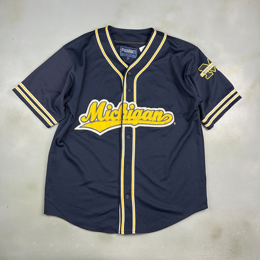 VINTAGE | Michigan Wolverines College Baseball Jersey sz XL Adult