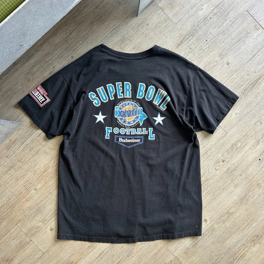 VINTAGE 1994 | NFL Super Bowl Football Budweiser T-Shirt sz L/XL