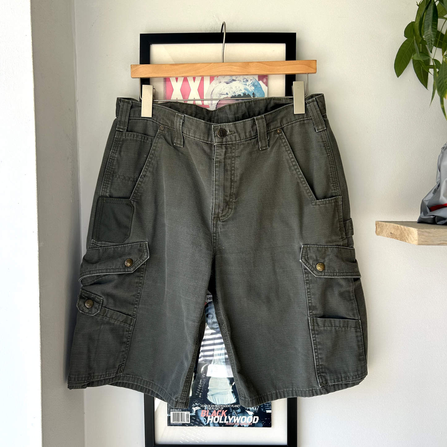 VINTAGE | Y2K Carhartt Ripstop Workwear Shorts sz W34 Olive Green