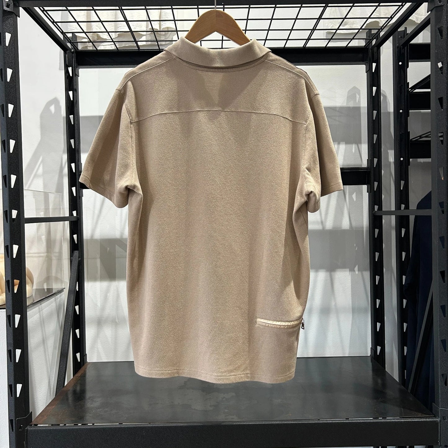 VINTAGE | Prada Linea Rossa Tan 1/4 Zip Polo Shirt sz XL
