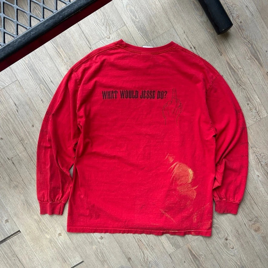 VINTAGE | West Coast Choppers What Would Jesse Do Faded Thrashed T-Shirt sz XL