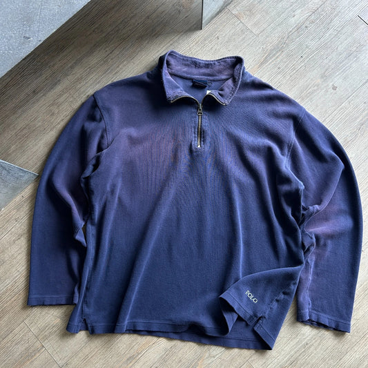 VINTAGE | POLO Ralph Lauren Sun Faded 1/4 Zip Sweater sz L/XL