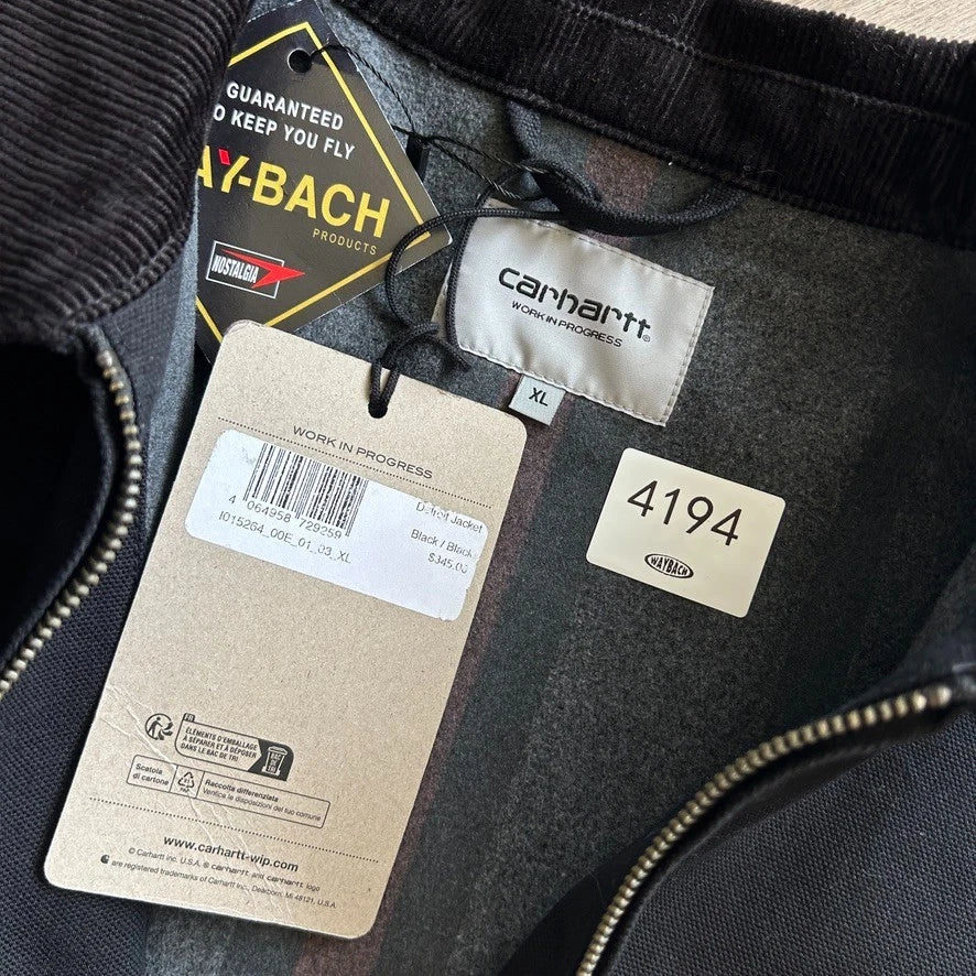 CARHARTT WIP | Black Blanket Lined Detroit Jacket sz XL NWT