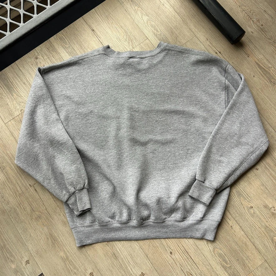 VINTAGE 90s | Russell Athletic Blank Grey Crewneck Sweater sz XXL