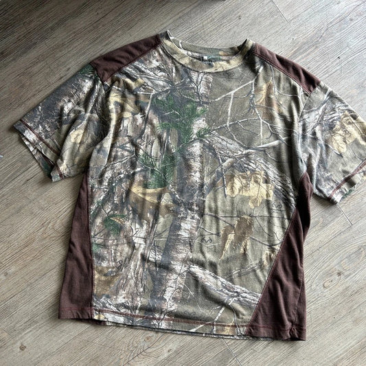 REALTREE | Two Tone Camouflage Vintage Cotton Jersey T-Shirt sz L