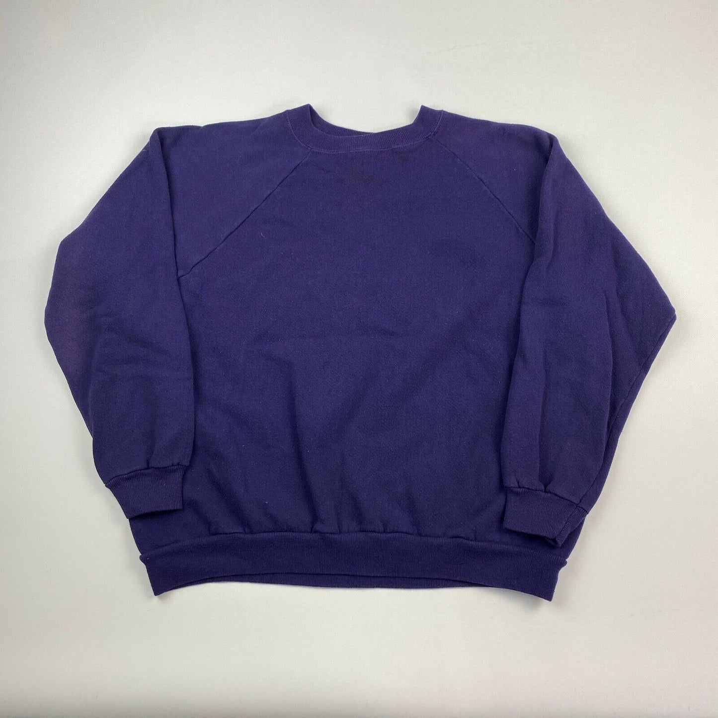 VINTAGE 90s Hanes Blank Purple Crewneck Sweater sz XL Womens