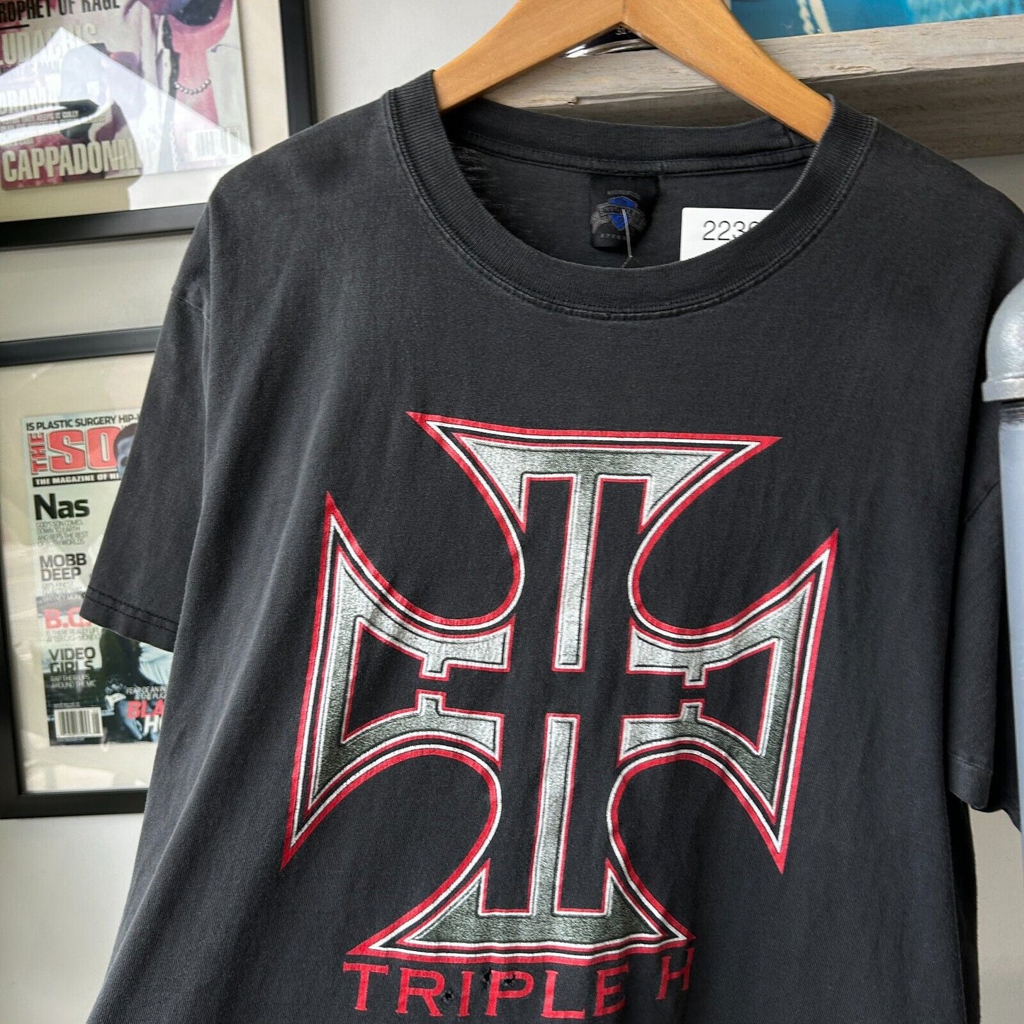 VINTAGE 2001 | WWF TRIPLE H The Game Wrestling T-Shirt sz L Adult