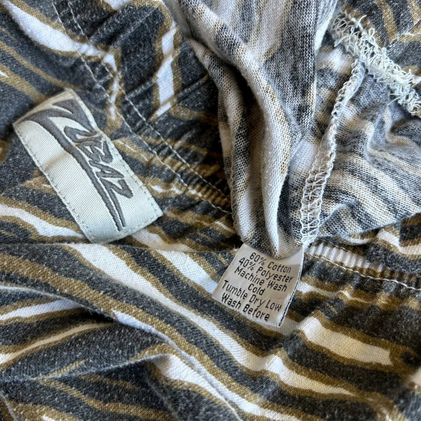 VINTAGE 90s | Zubaz Green Bay Tiger Stripe Sweat Pants sz L