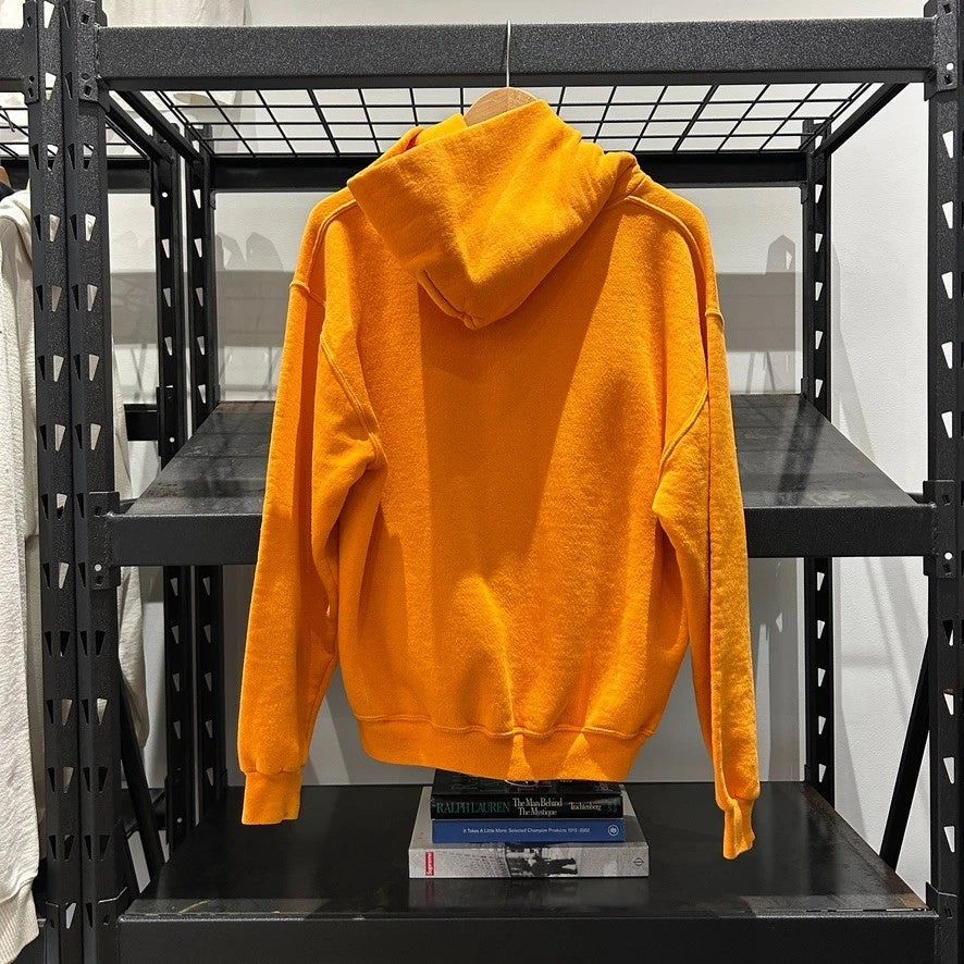 VINTAGE | Blank Orange Russell Athletic Hoodie Sweater sz M
