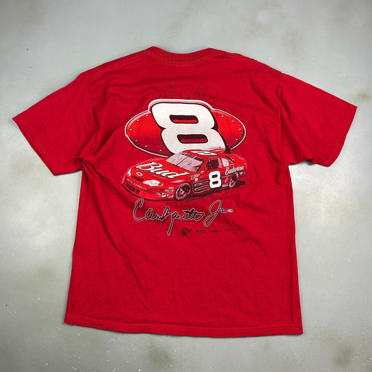 VINTAGE | BUDWEISER Racing Earnhardt Jr. Nascar T-Shirt sz L Men Adult