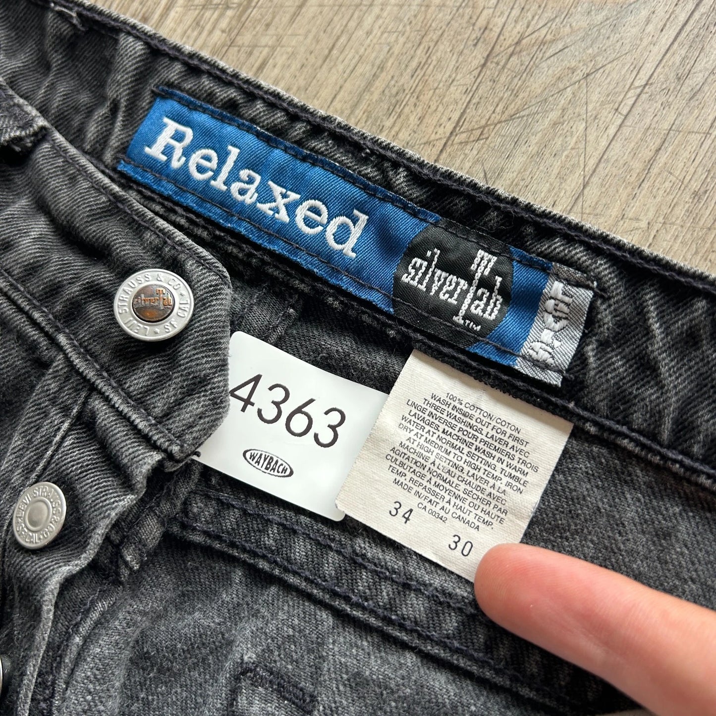 VINTAGE | Levi's SilverTab Relaxed Fit Black Denim Jeans Pants W32 L30