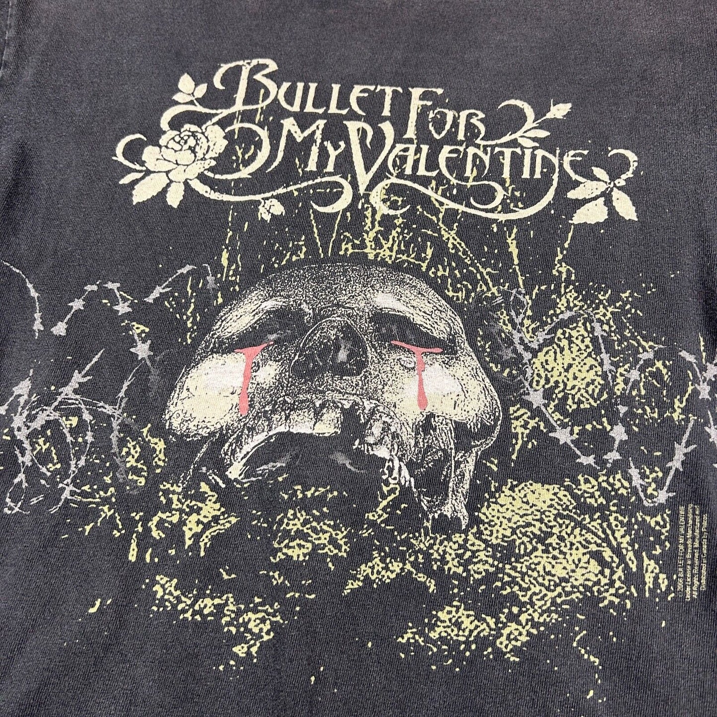 VINTAGE Bullet For My Valentine Black Band T-Shirt sz Small Adult