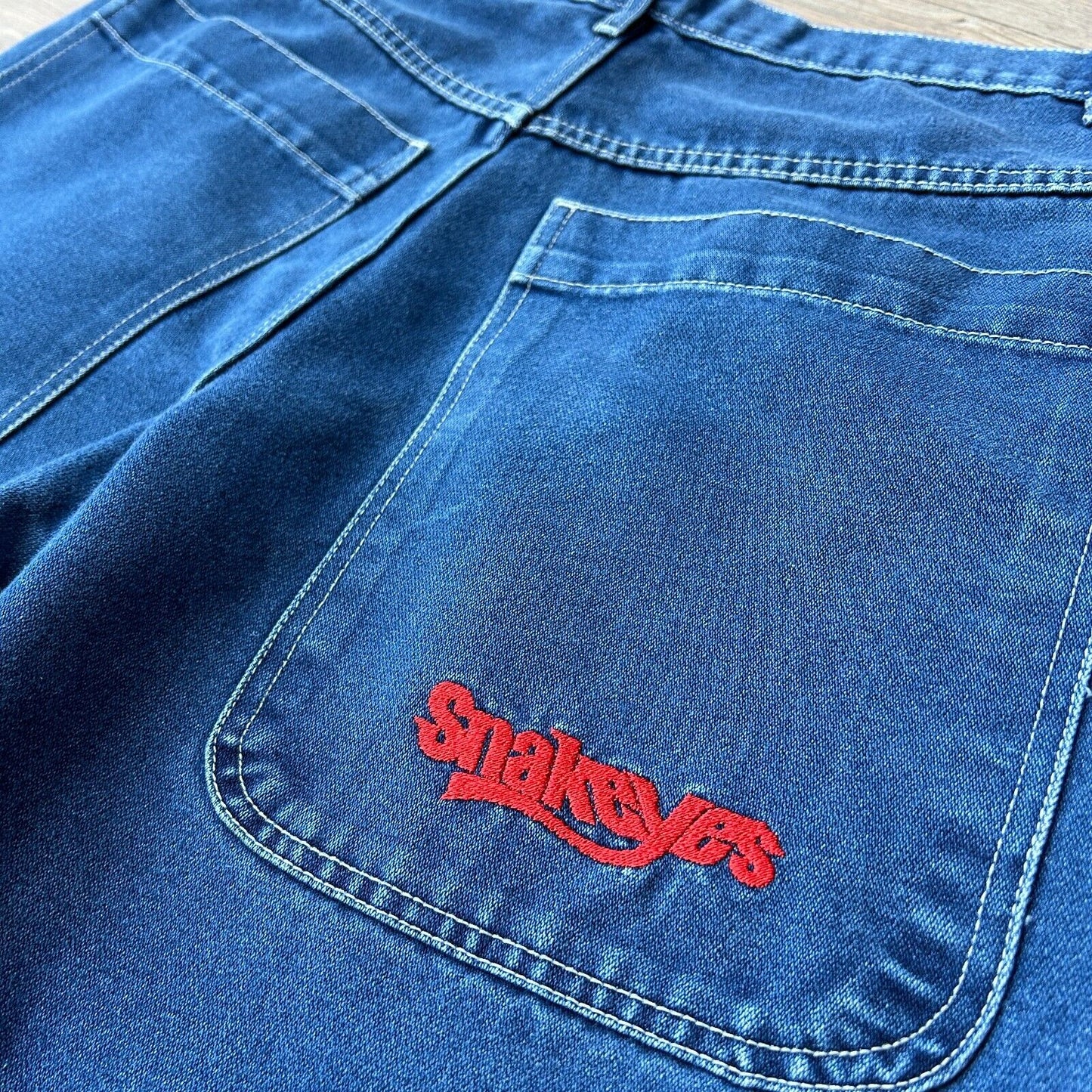 VINTAGE | Snakeyes Wide Leg Baggy Rave Jeans Pants sz W34